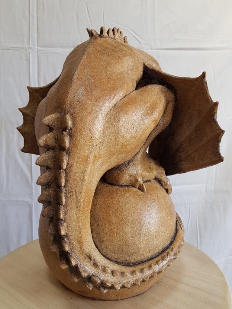 Back Side Dragon Wyvern sculpture sculptor
