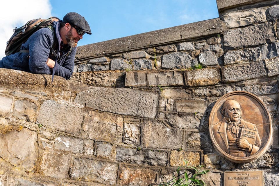 Michael C Keane - Sir William Rowen Hamilton plaque sculpture Broombridge Cabra Dublin Ireland